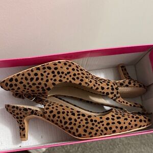 Isaac Mizrahi Tan and Black Leopard Heels
